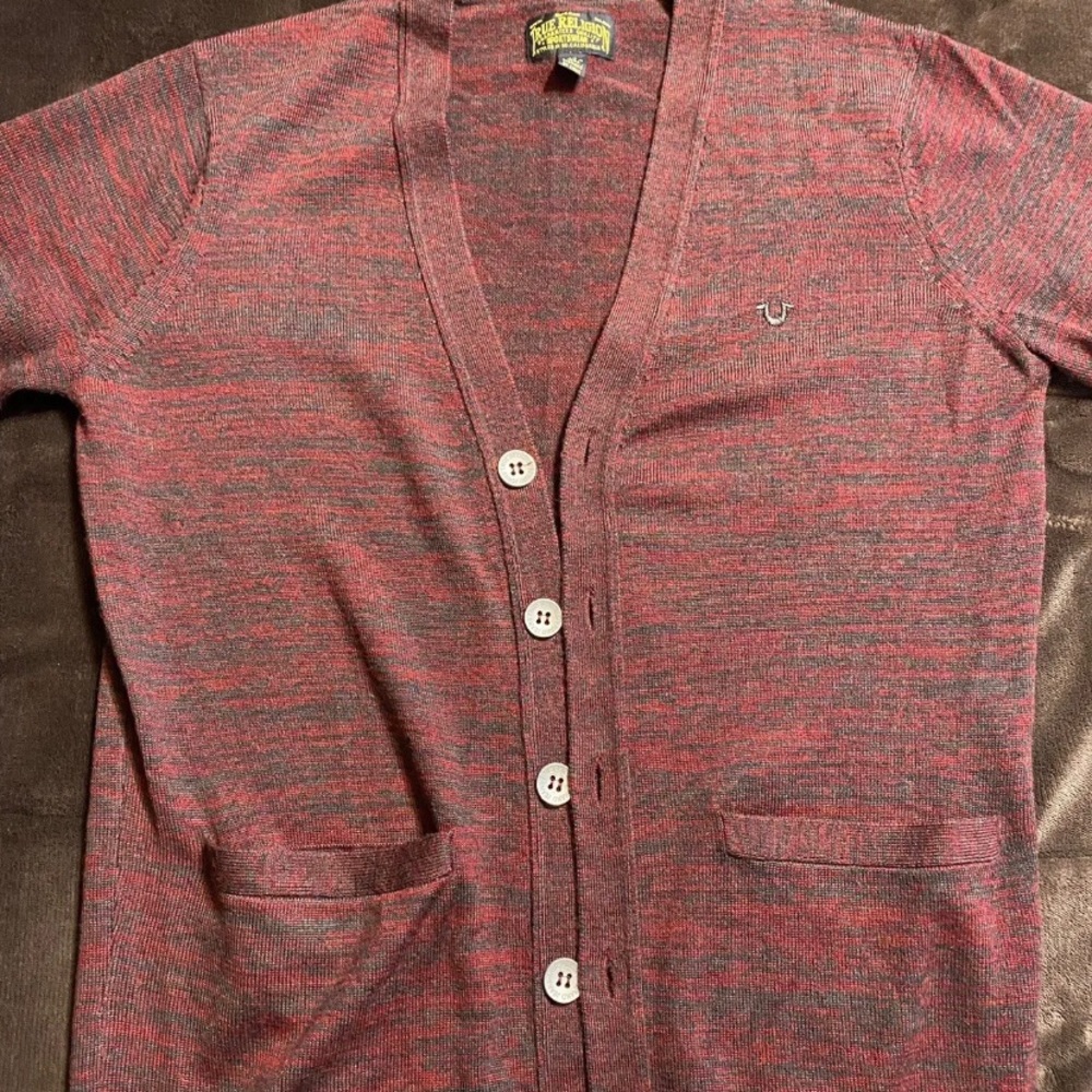 True religion space dye wool cardigan